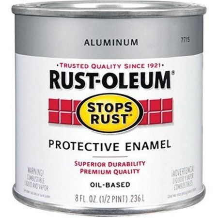 RUST-OLEUM Paint Rust Obs Flat Blk 1/2Pt 7776730